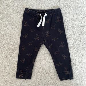 BABY GAP black dinosaur pull-on joggers